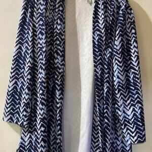 Cato's Women Chevron Patterned Open Front Jacket